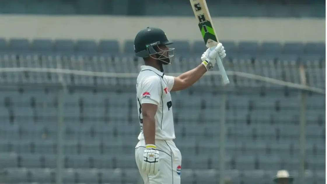 Pakistan batter Abdullah Fazal during a training session before the Test series.