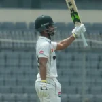 Pakistan batter Abdullah Fazal during a training session before the Test series.
