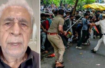 Bollywood actor Naseeruddin Shah reacts to police action against student protesters in New Delhi.