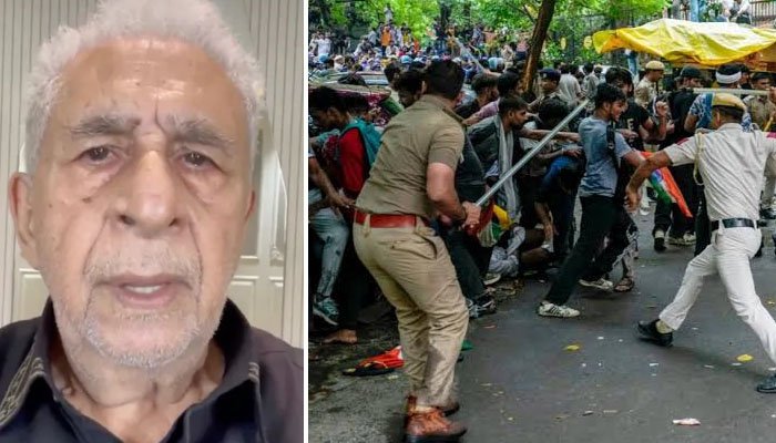 Bollywood actor Naseeruddin Shah reacts to police action against student protesters in New Delhi.