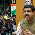 Dharmendra Pradhan at a public event amid Cockroach Janta Party protests over NEET paper leak