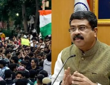 Dharmendra Pradhan at a public event amid Cockroach Janta Party protests over NEET paper leak